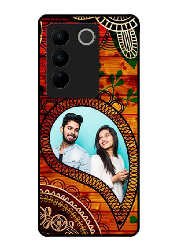 Vivo V27 5G Personalized Glass Phone Case - Abstract Colorful Design