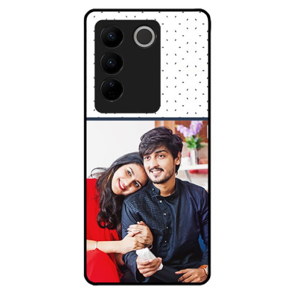 Vivo V27 5G Personalized Glass Phone Case - Premium Dot Design