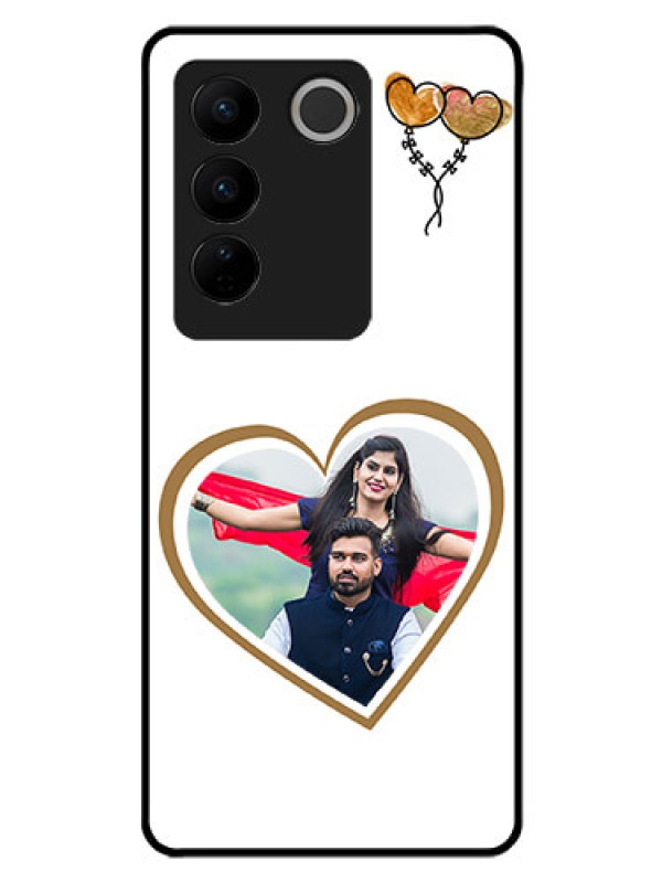 Custom Vivo V27 5G Custom Glass Mobile Case - You & Me Design