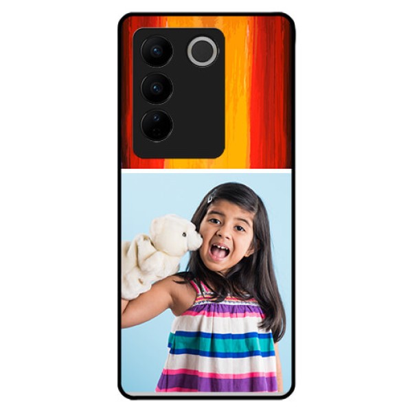 Vivo V27 5G Personalized Glass Phone Case - Multi Color Design