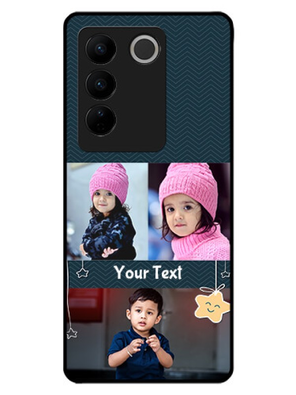 Custom Vivo V27 5G Custom Glass Mobile Case - Hanging Stars Design