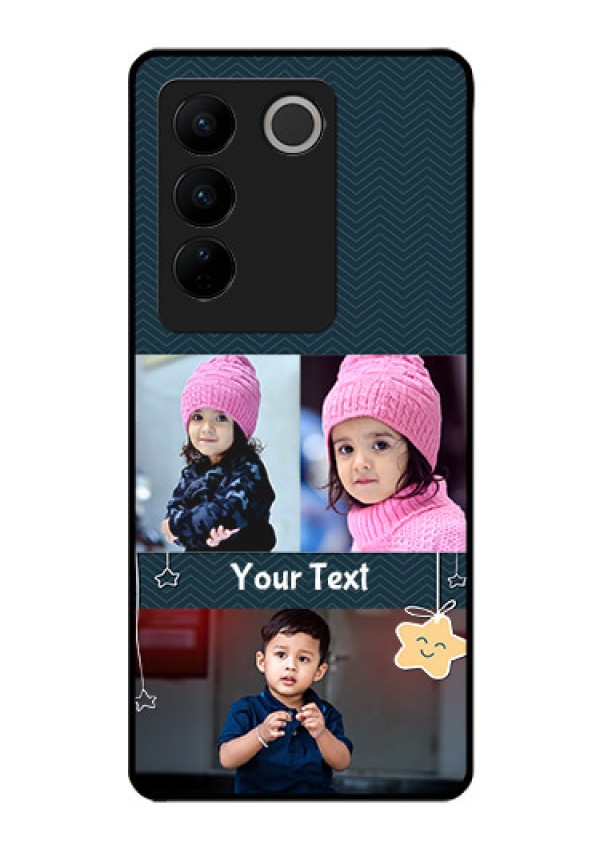 Vivo V27 5G Custom Glass Mobile Case - Hanging Stars Design