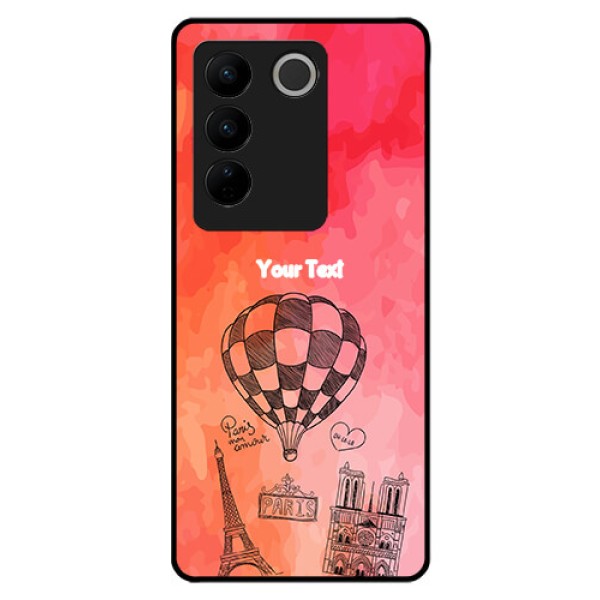 Vivo V27 5G Custom Glass Phone Case - Paris Theme Design