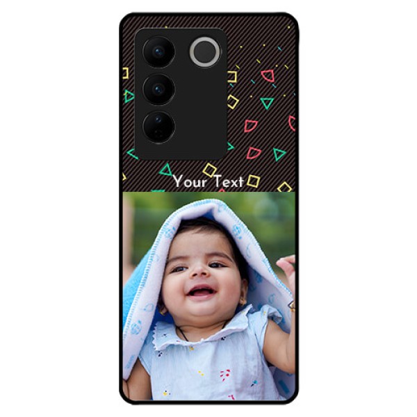 Vivo V27 5G Custom Glass Phone Case - with confetti birthday design Vivo V27 5G Custom Glass Phone Case - with confetti birthday design