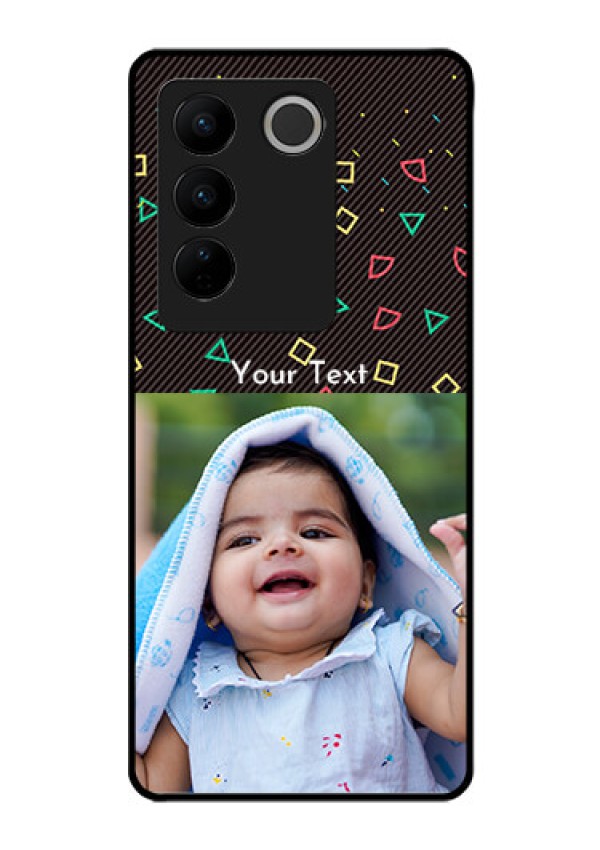 Vivo V27 5G Custom Glass Phone Case - with confetti birthday design