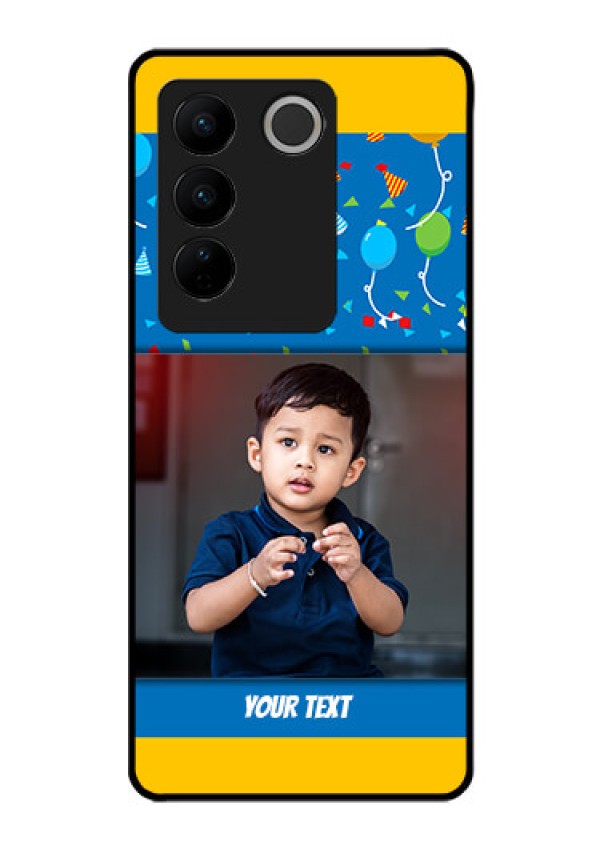 Vivo V27 5G Custom Glass Mobile Case - Birthday Wishes Design