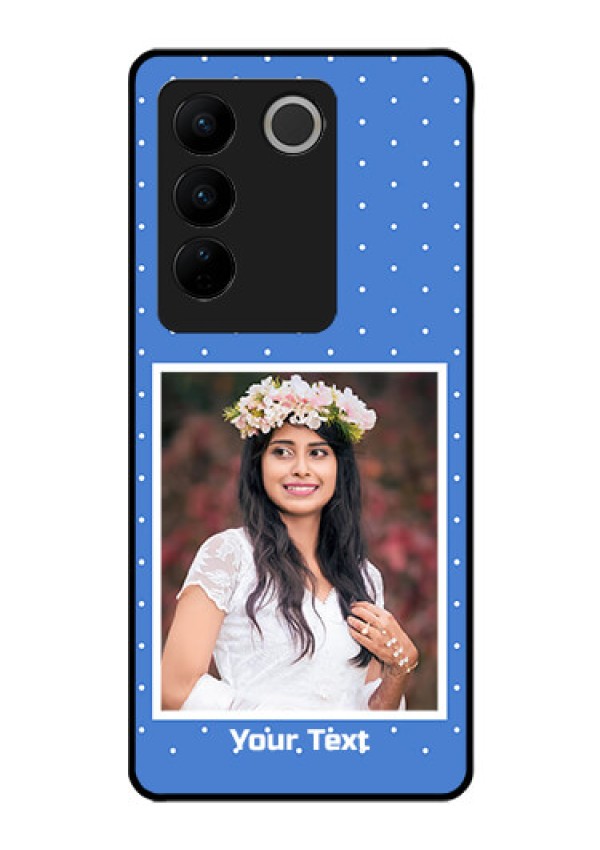 Vivo V27 5G Photo Printing on Glass Case - Polka dots design