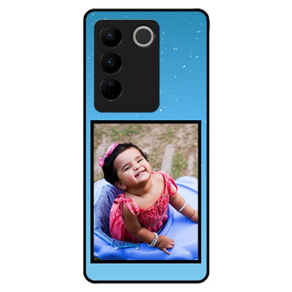 Vivo V27 5G Custom Glass Mobile Case - Wave Pattern Colorful Design