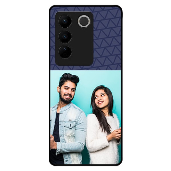 Vivo V27 5G Photo Printing on Glass Case - with Best Friends Design Vivo V27 5G Photo Printing on Glass Case - with Best Friends Design
