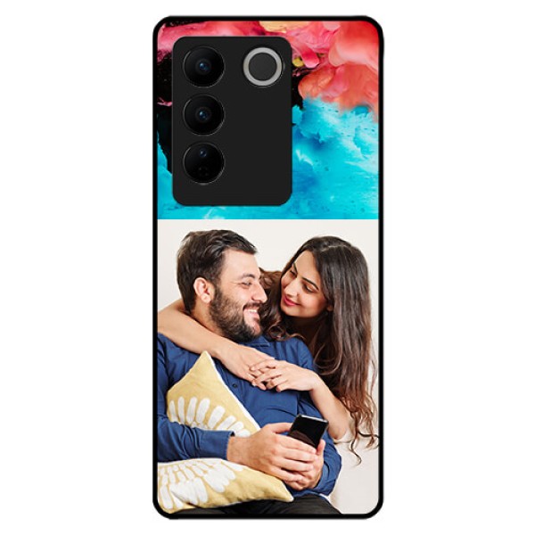 Vivo V27 5G Custom Glass Mobile Case - Quote with Acrylic Painting Design Vivo V27 5G Custom Glass Mobile Case - Quote with Acrylic Painting Design