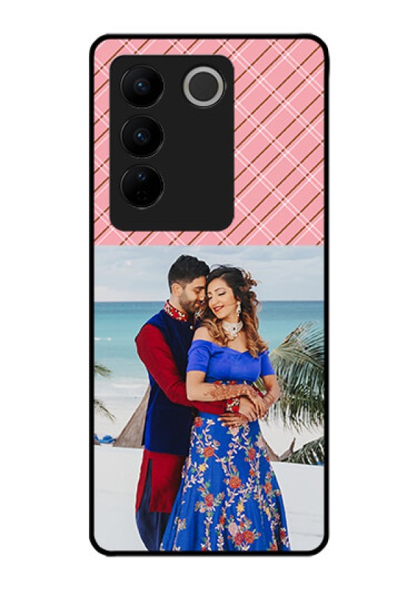 Vivo V27 5G Personalized Glass Phone Case - Together Forever Design
