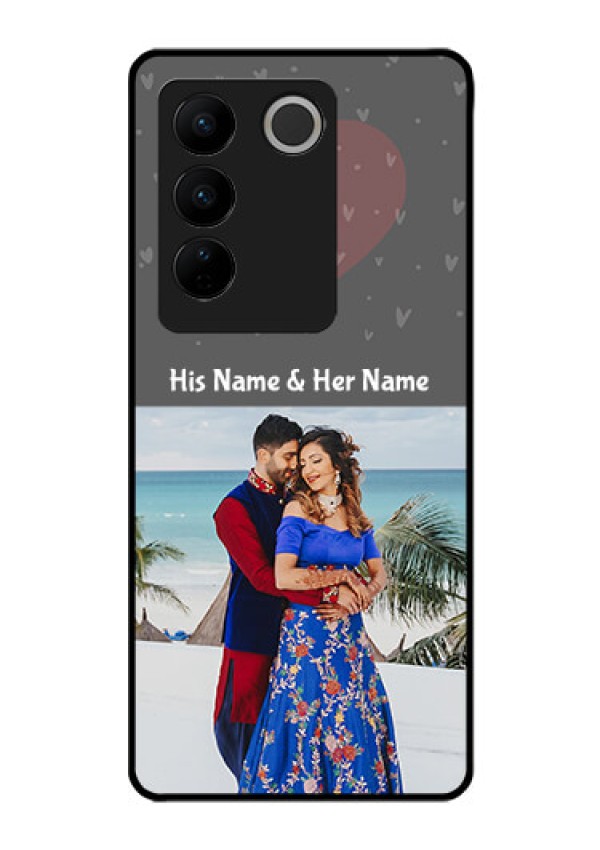Vivo V27 5G Custom Glass Mobile Case - Buy Love Design with Photo Online