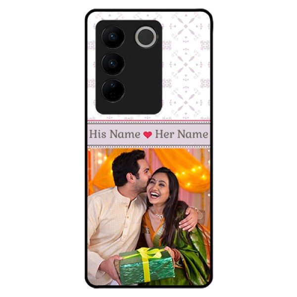 Vivo V27 5G Custom Glass Mobile Case - with Photo and Ethnic Design Vivo V27 5G Custom Glass Mobile Case - with Photo and Ethnic Design