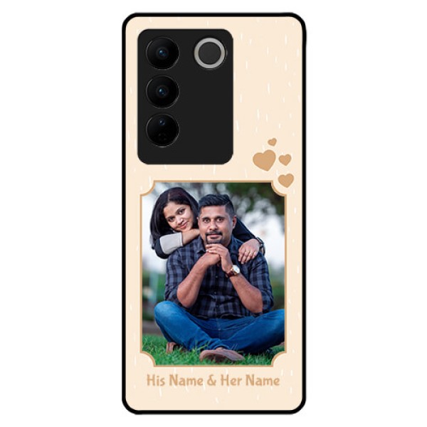 Vivo V27 5G Custom Glass Phone Case - with confetti love design Vivo V27 5G Custom Glass Phone Case - with confetti love design
