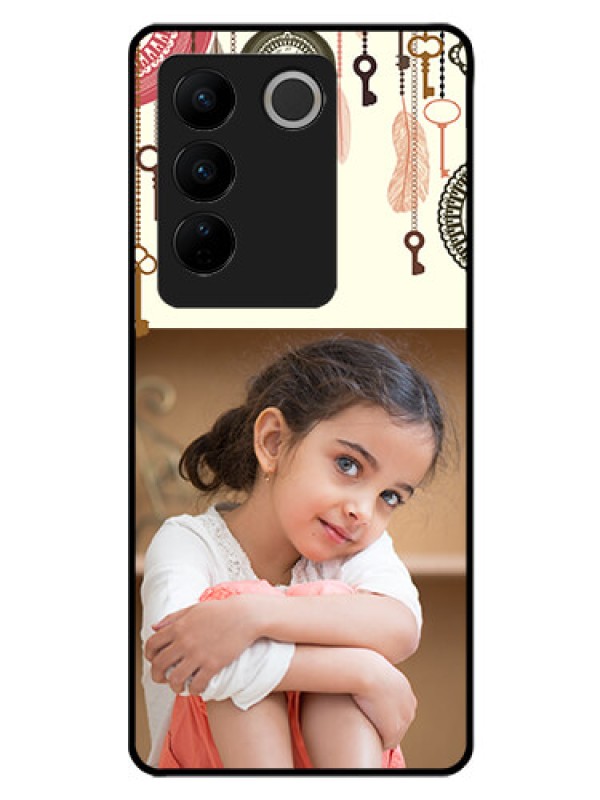 Custom Vivo V27 5G Custom Glass Mobile Case - Boho Style Design