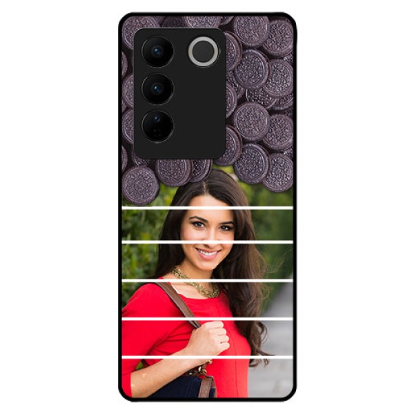Vivo V27 5G Custom Glass Phone Case - with Oreo Biscuit Design