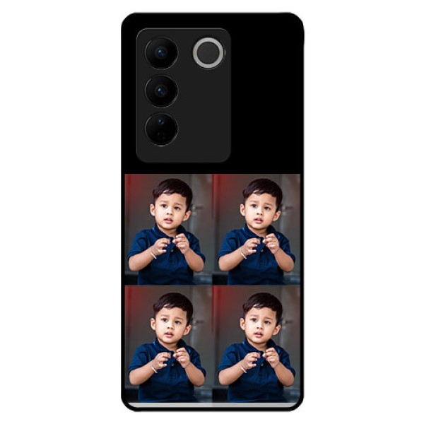 Vivo V27 5G 4 Image Holder on Glass Mobile Cover