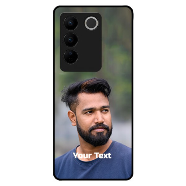Vivo V27 5G Glass Mobile Cover: Photo with Text
