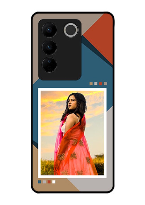 Vivo V27 Personalized Glass Phone Case - Retro color pallet Design
