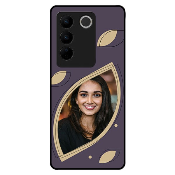 Vivo V27 Custom Glass Mobile Case - Falling Leaf Design