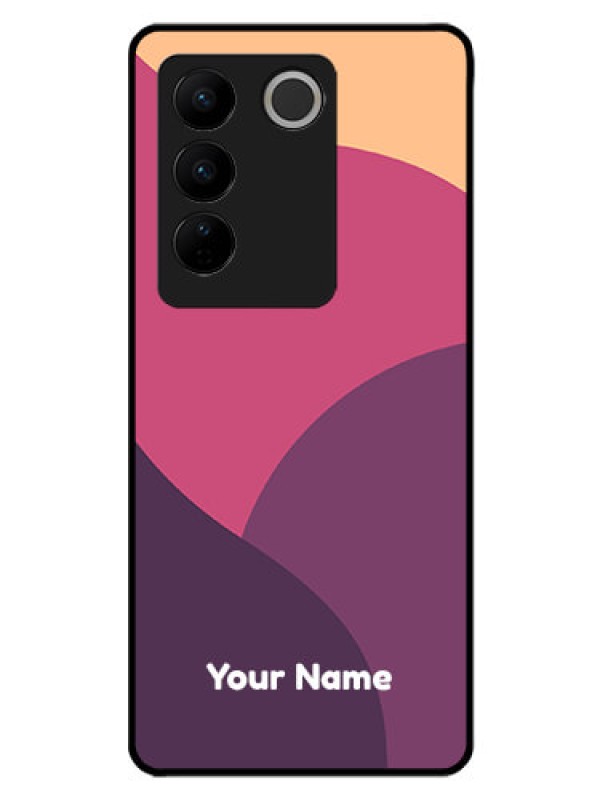 Custom Vivo V27 Custom Glass Phone Case - Mixed Multi-colour abstract art Design