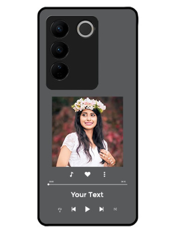 Custom Vivo V27 Custom Glass Mobile Case - Play The Music Design