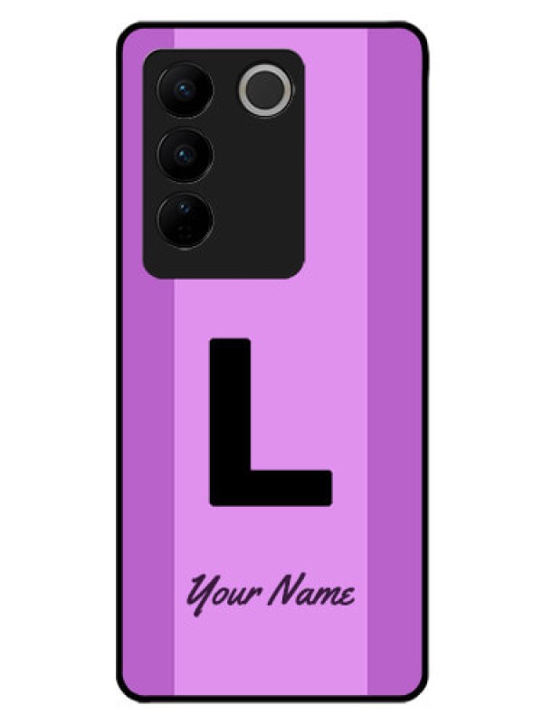 Custom Vivo V27 Custom Glass Phone Case - Tricolor custom text Design