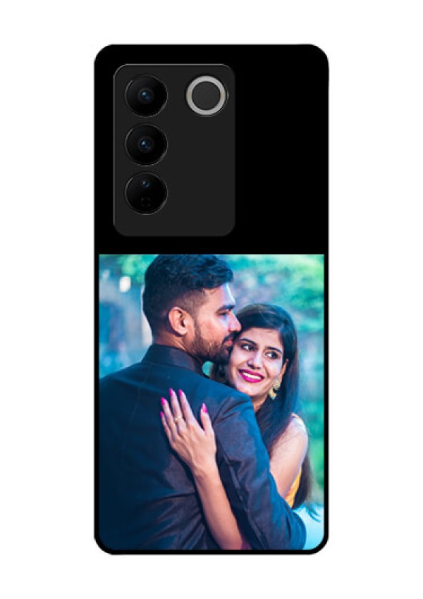 Vivo V27 Custom Glass Phone Case - Upload Full Picture With Custom Color Design