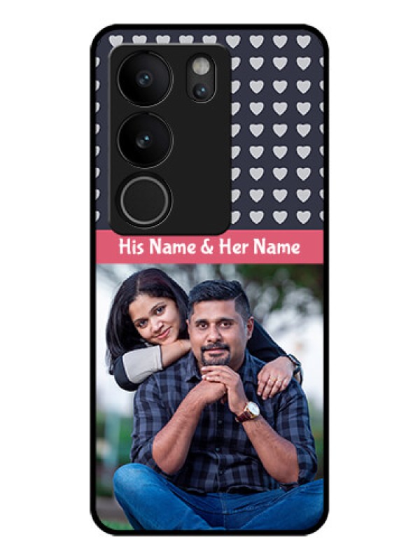 Custom Vivo V29 5G Custom Glass Phone Case - Love Symbols Design
