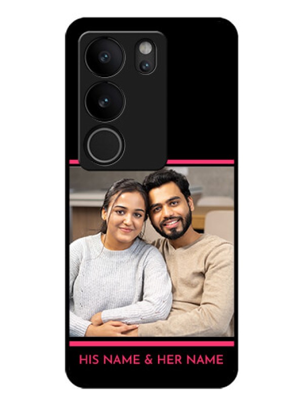 Custom Vivo V29 5G Custom Glass Phone Case - With Add Text Design