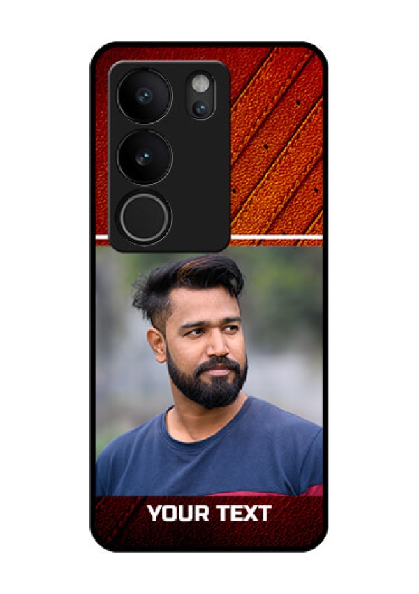 Vivo V29 5G Custom Glass Phone Case - Leather Phone Case Design