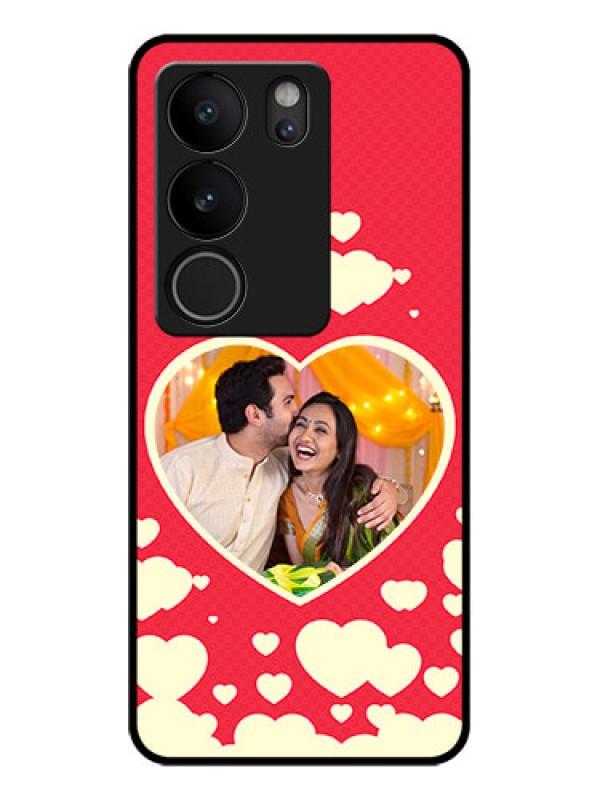 Custom Vivo V29 5G Custom Glass Phone Case - Love Symbols Phone Cover Design