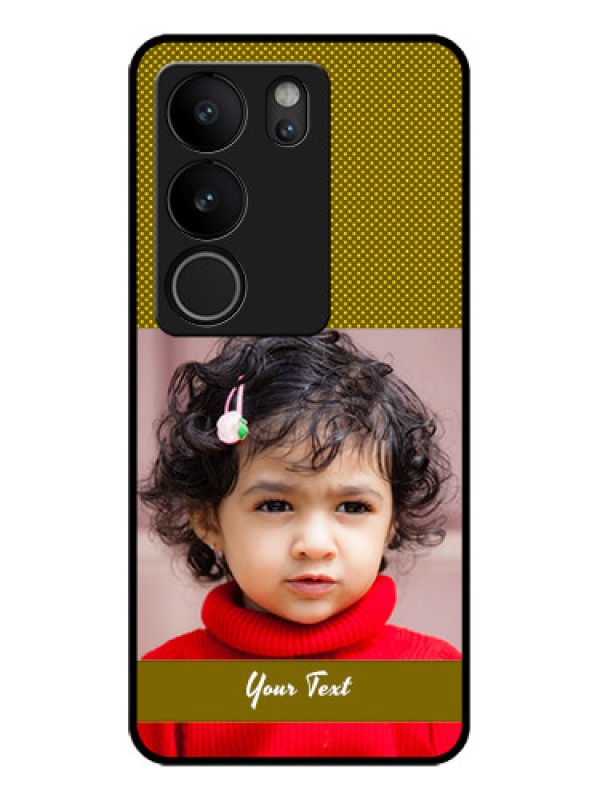 Custom Vivo V29 5G Custom Glass Phone Case - Simple Green Color Design