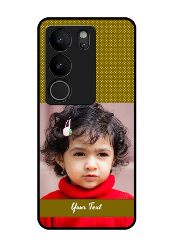 Vivo V29 5G Custom Glass Phone Case - Simple Green Color Design