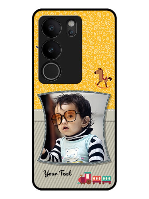Custom Vivo V29 5G Custom Glass Phone Case - Baby Picture Upload Design
