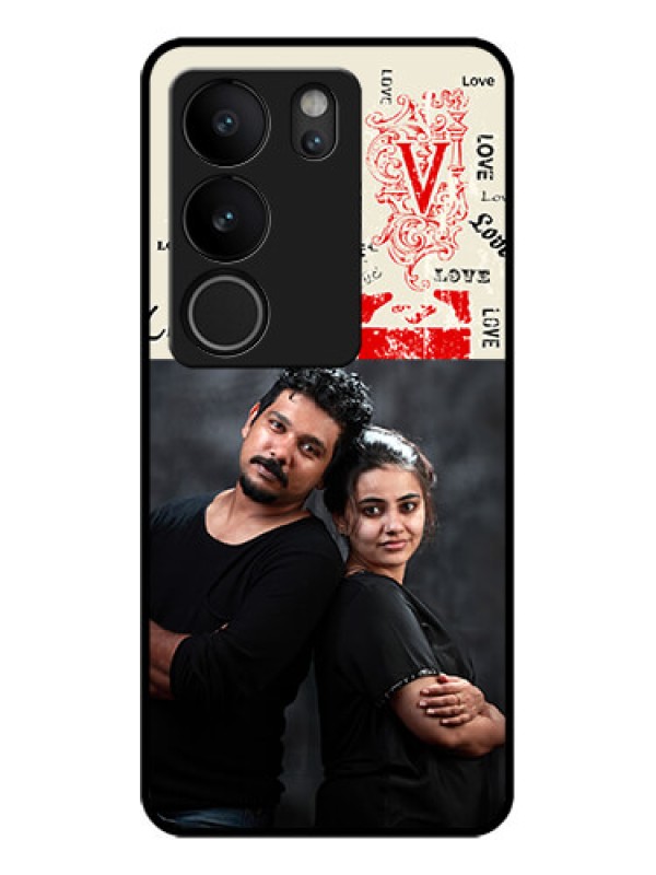 Custom Vivo V29 5G Custom Glass Phone Case - Trendy Love Design Case