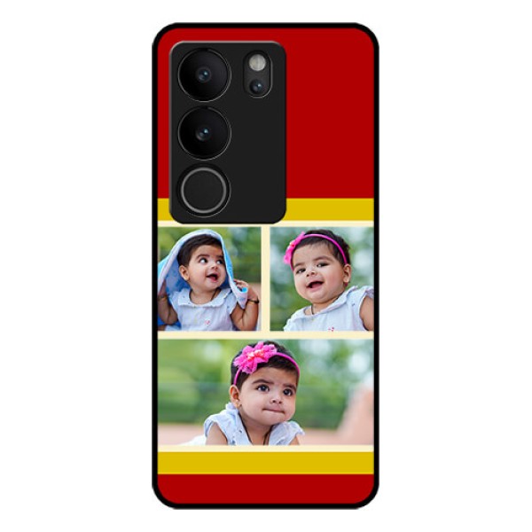 Vivo V29 5G Custom Glass Phone Case - Multiple Pic Upload Design