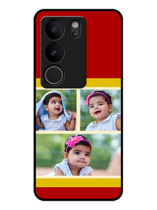 Custom Vivo V29 5G Custom Glass Phone Case - Multiple Pic Upload Design