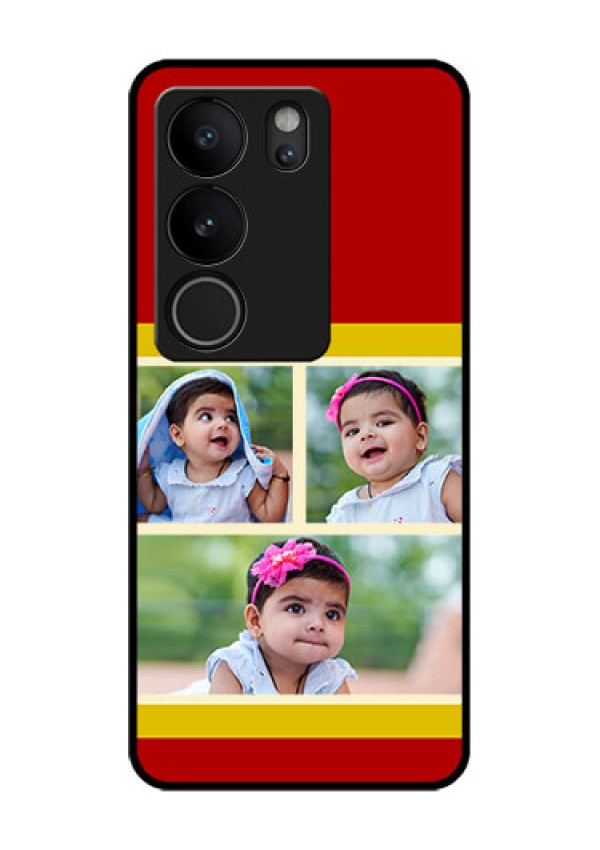 Vivo V29 5G Custom Glass Phone Case - Multiple Pic Upload Design