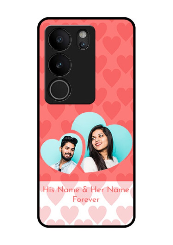 Vivo V29 5G Custom Glass Phone Case - Couple Pic Upload Design