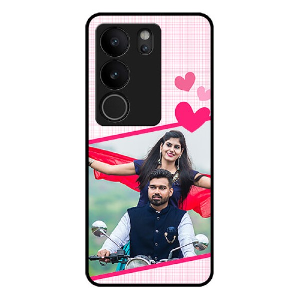Vivo V29 5G Custom Glass Phone Case - Love Shape Heart Design Vivo V29 5G Custom Glass Phone Case - Love Shape Heart Design