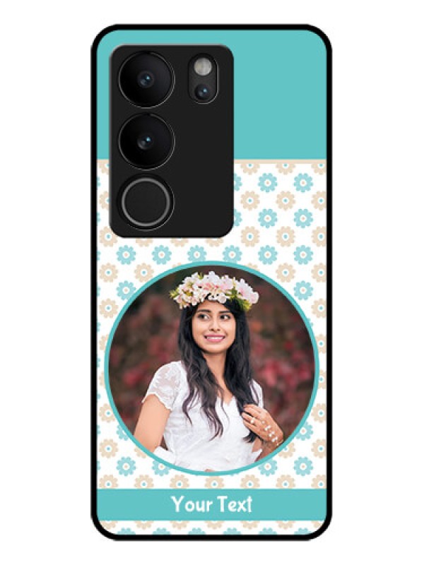 Custom Vivo V29 5G Custom Glass Phone Case - Beautiful Flowers Design