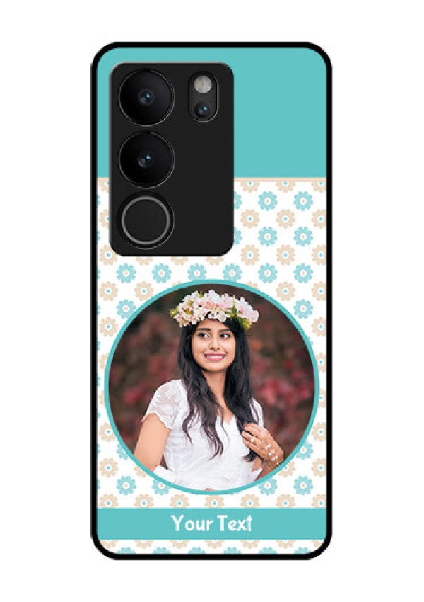 Vivo V29 5G Custom Glass Phone Case - Beautiful Flowers Design