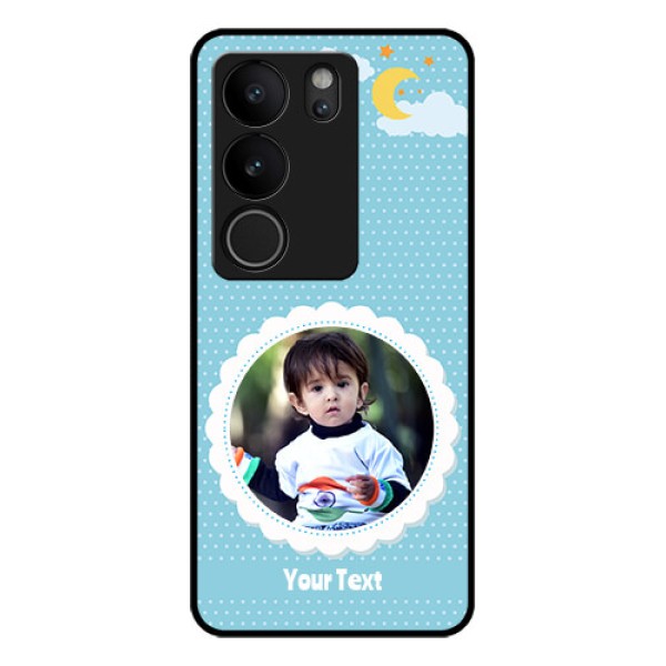 Vivo V29 5G Custom Glass Phone Case - Violet Pattern Design
