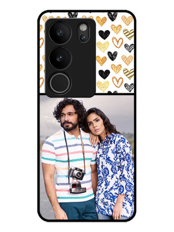 Custom Vivo V29 5G Custom Glass Phone Case - Love Symbol Design