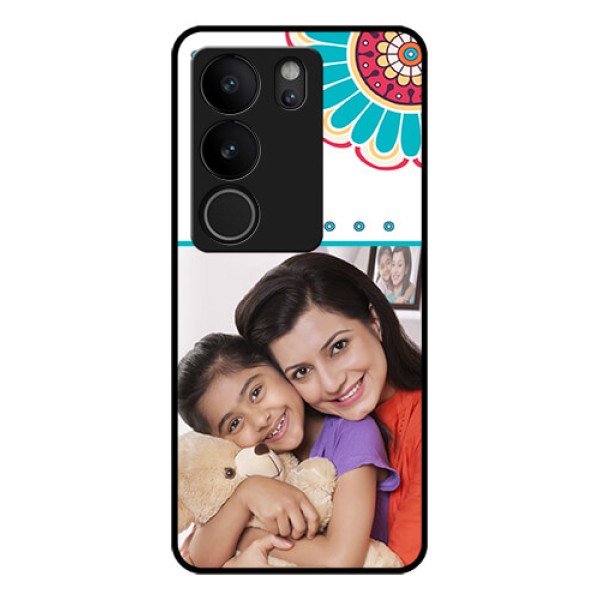 Vivo V29 5G Custom Glass Phone Case - Flower Design