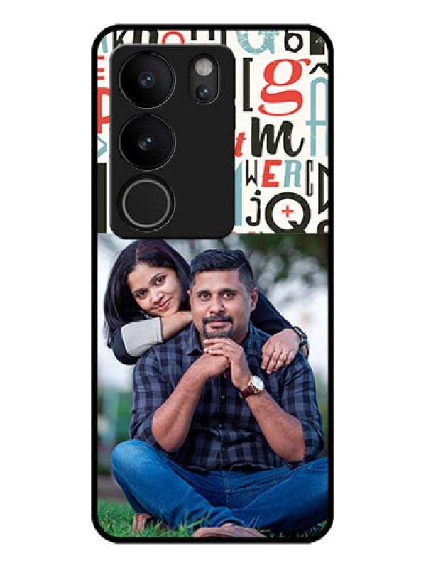 Custom Vivo V29 5G Custom Glass Phone Case - Alphabet Design