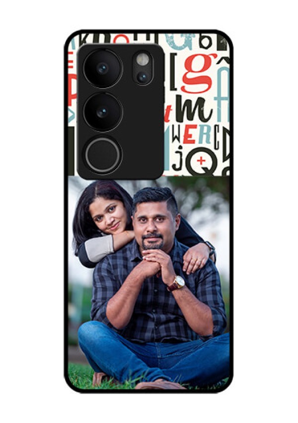 Vivo V29 5G Custom Glass Phone Case - Alphabet Design