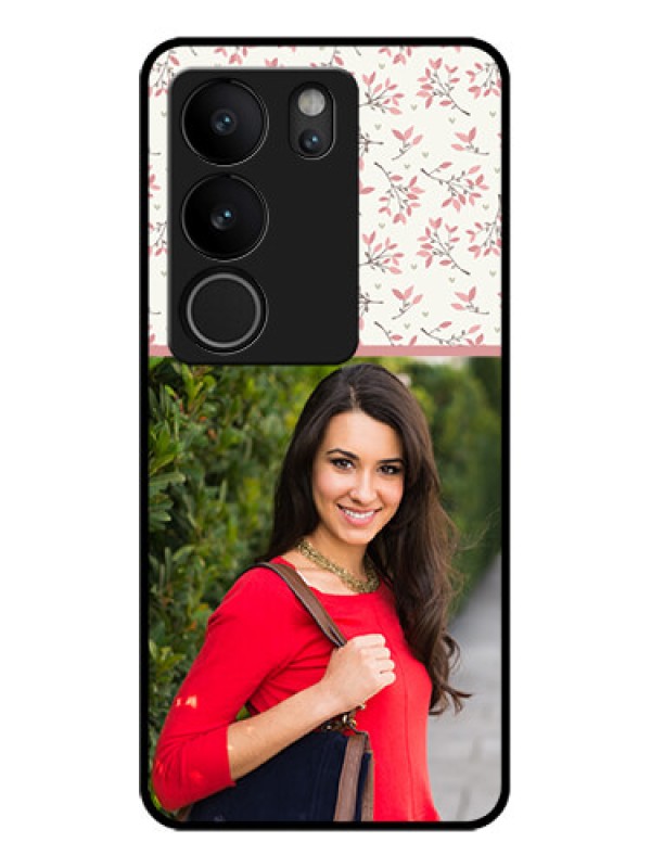 Custom Vivo V29 5G Custom Glass Phone Case - Stunning Floral Design