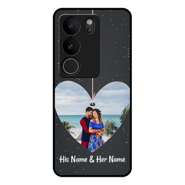 Vivo V29 5G Custom Glass Phone Case - Hanging Heart Design